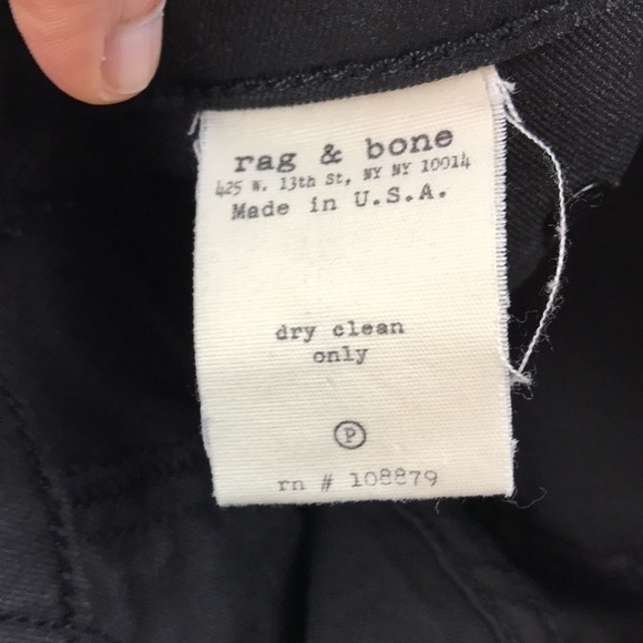 Rag & Bone Black Skinny Zipper Capri Jeans - Picture 6 of 12